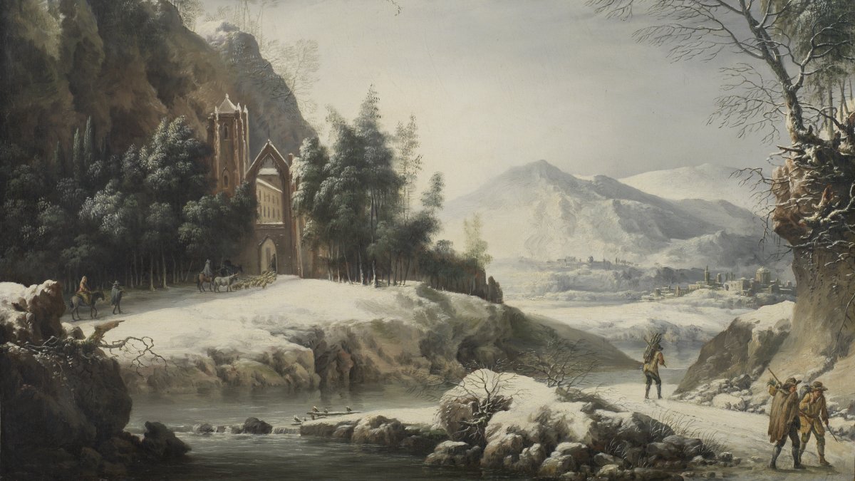 Winter Landscape with Figures - Foschi, Francesco. Museo Nacional